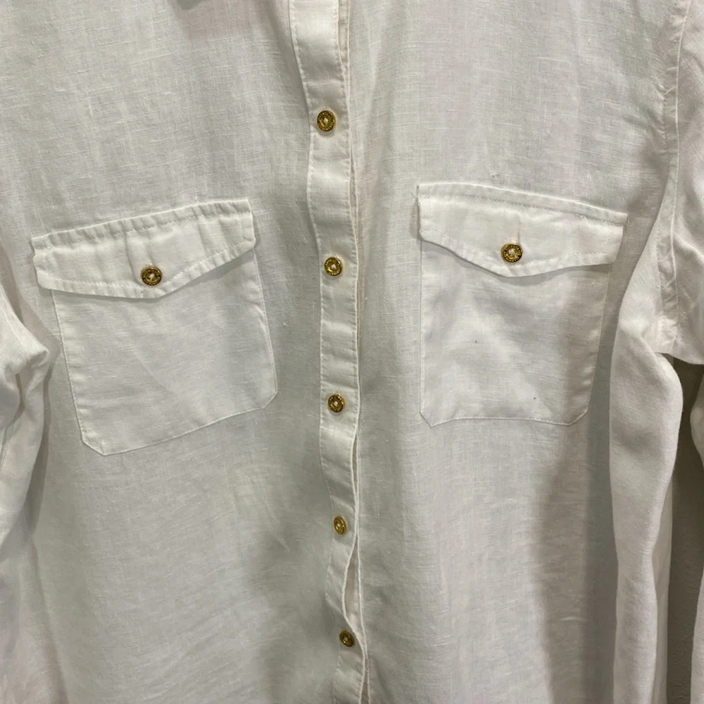 Ellen Tracy vintage linen button up - Picture 3 of 9